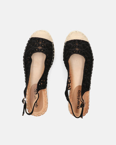 CAREY - sandals with embroidered texture and straw sole
