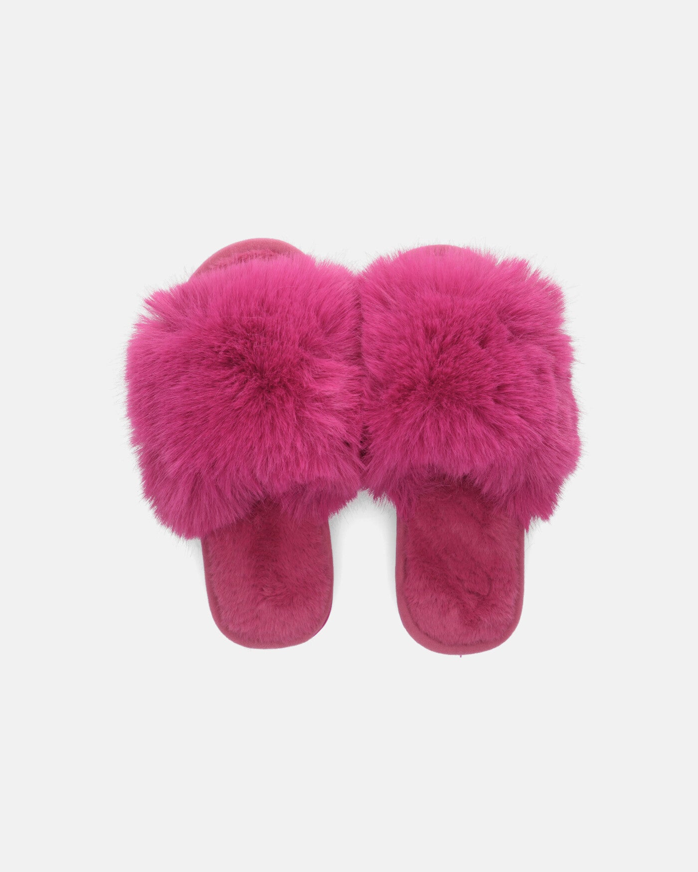 HAMA - fuchisa fur open toe slippers