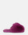 HAMA - purple fur open toe slippers