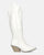 LIANA - camperos with heel in white eco-leather