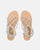 JANIRA - flat sandals with white glitter laces