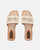 ROZENN - beige slippers with embroidered band and gems
