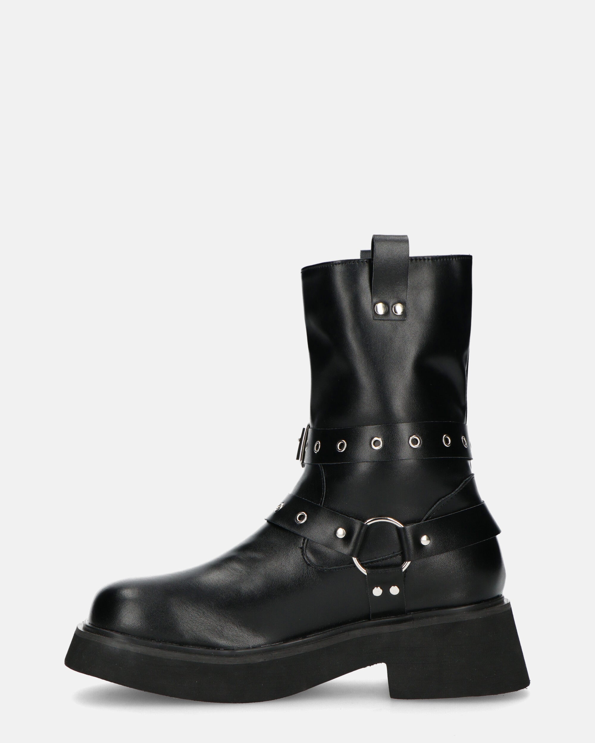 TOKIE - black amphibious ankle boots with straps