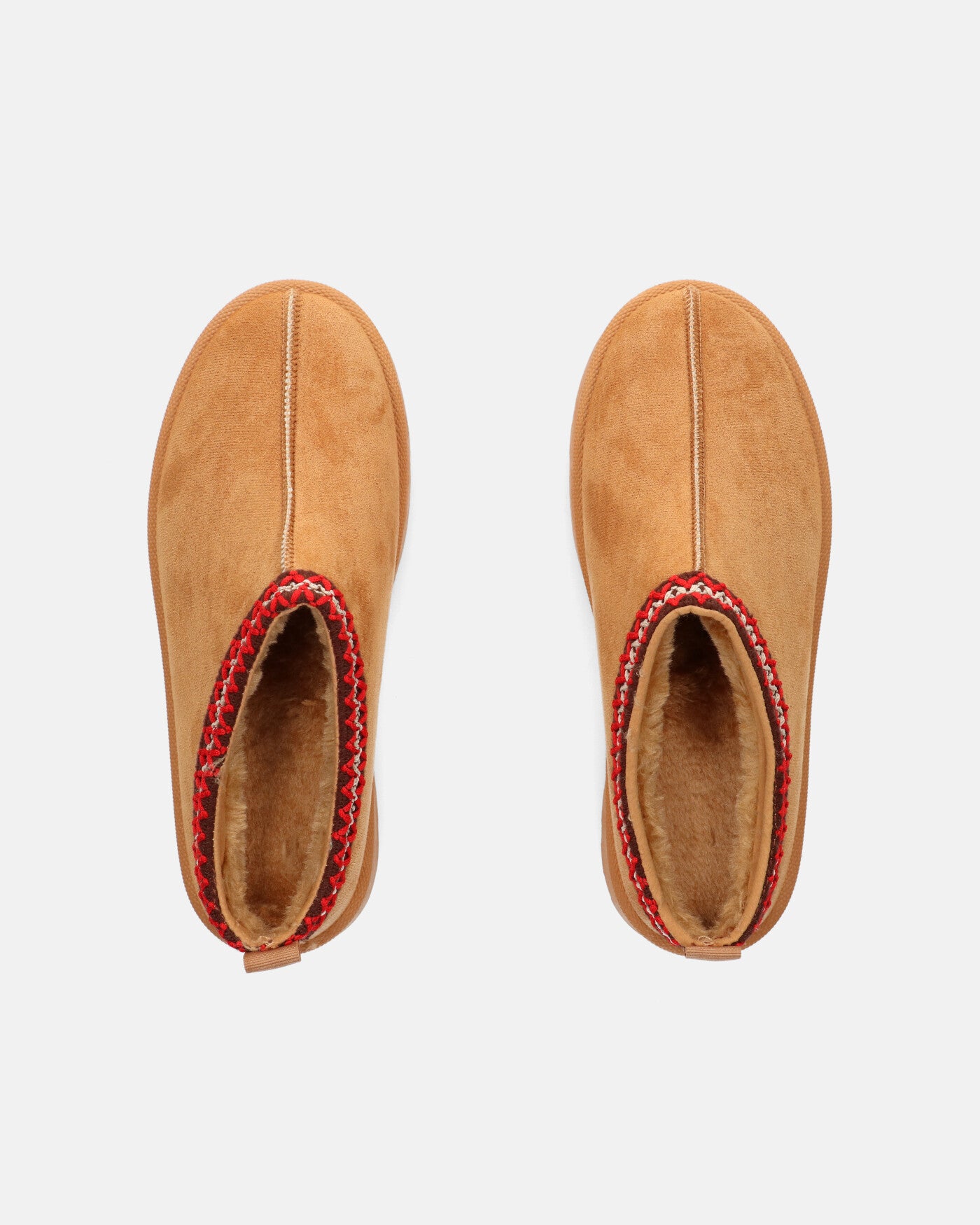 ZELDA - brown suede platform slippers