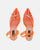 CONSUELO - orange perspex heels with toe decorations