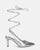 DOROTY - stiletto heels in silver PU with laces