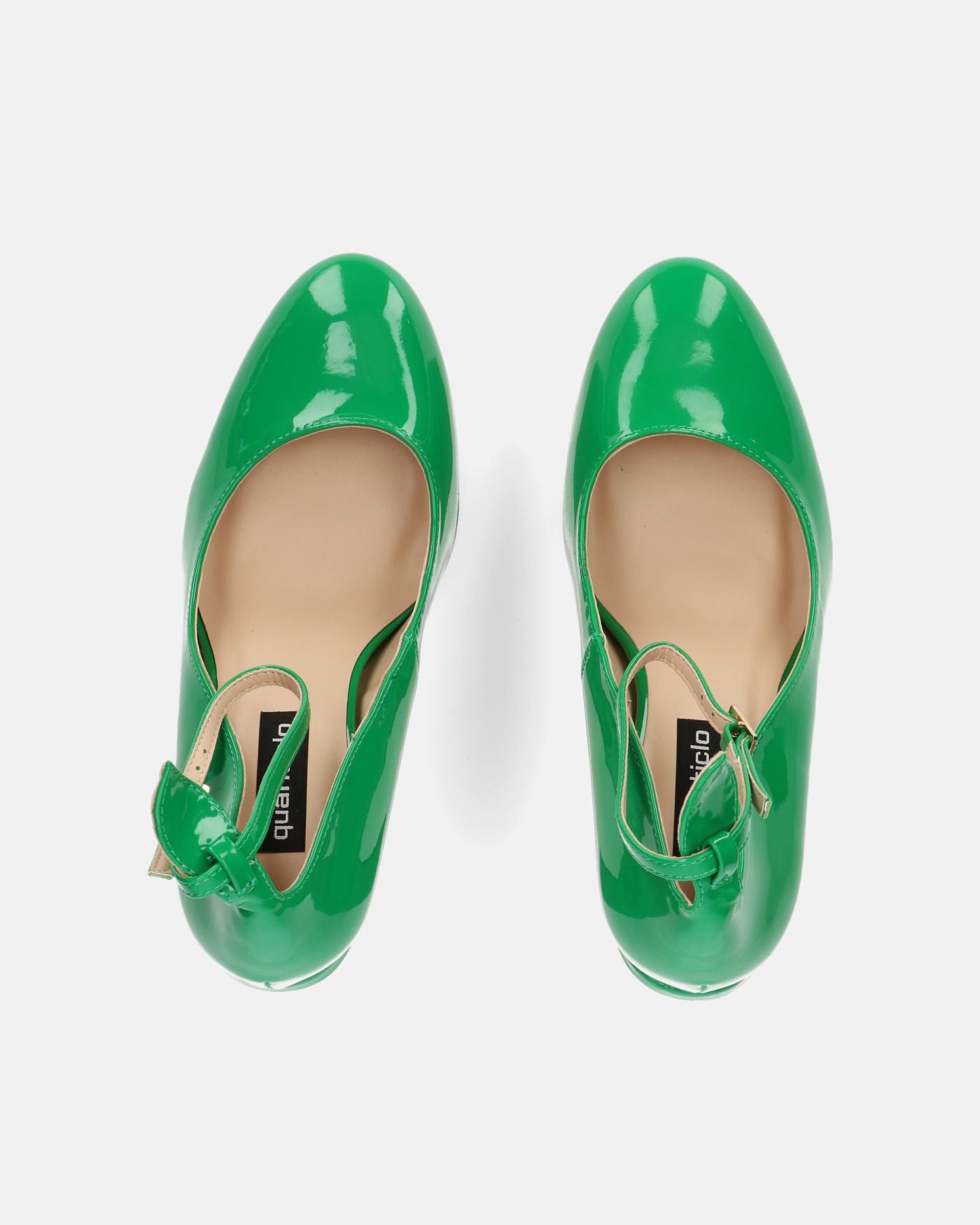 SOLEIL - high-heeled shoes in green glassy