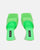 KAMELYA - square heel shoes in green glassy