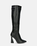 KELLY - black high boot with side zip