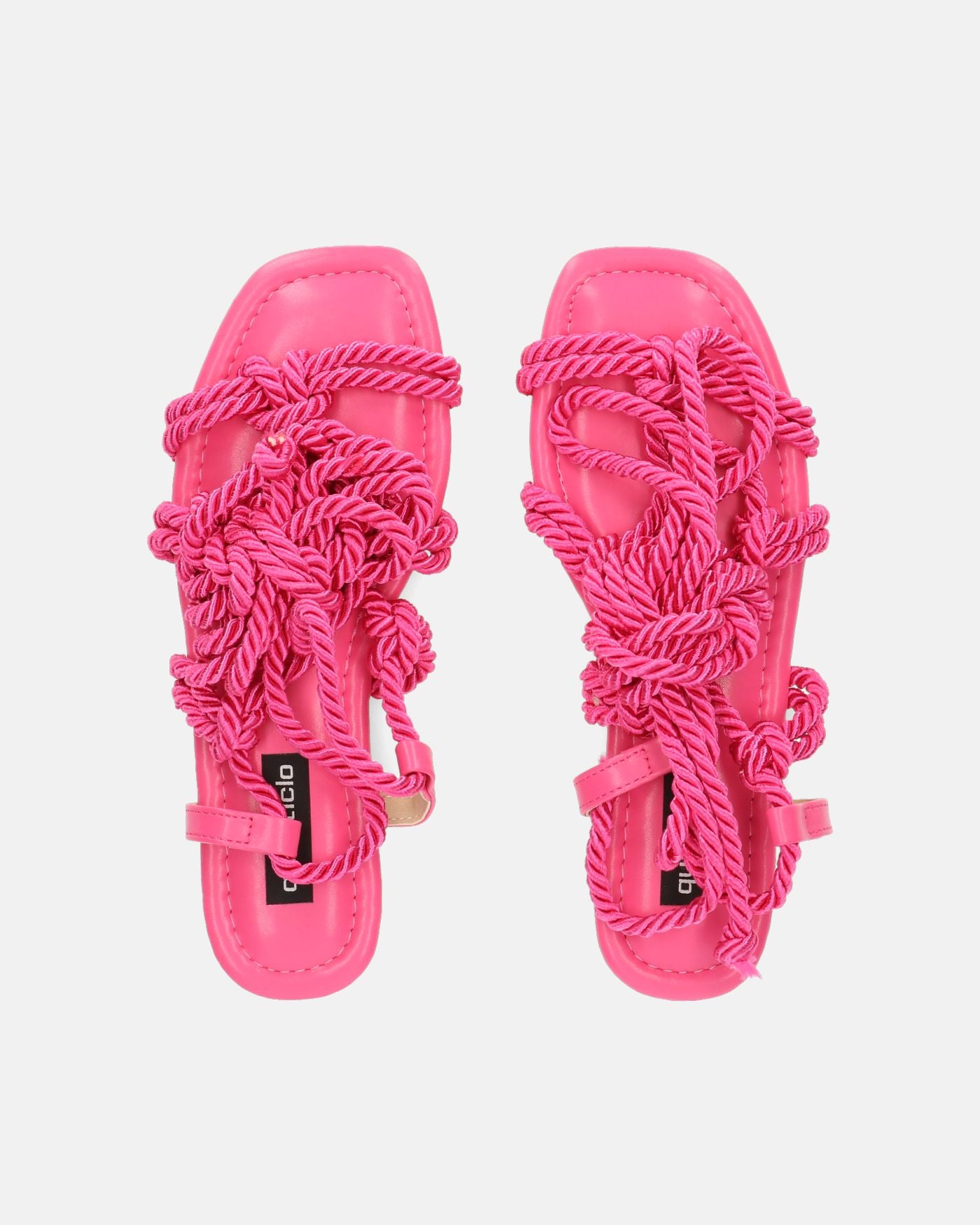 UNIQUE - fuchsia flat sandals with laces