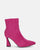SMILLA - fuchsia suede ankle boots with zip