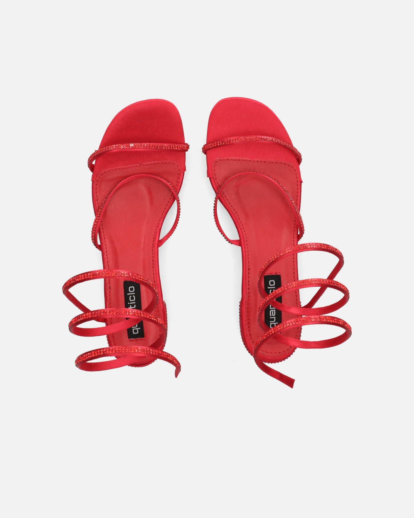 NATALIYA - flat red sandals with spiral