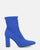 MARGOT - blue lycra ankle boots with heel