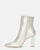ADELAIDE - silver PU ankle boots with heel