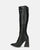 TRUDY - high-heeled boots in black PU