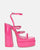 TEXA - sandals with strap and high heel in fucsia