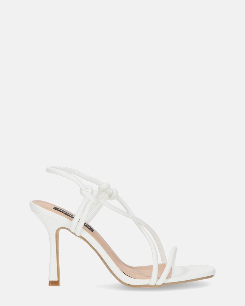 RAFA - heeled sandals in white pu