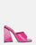 KAMELYA - square heel shoes in violet glassy