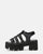 SHERLIE - platform cleated sandals in black