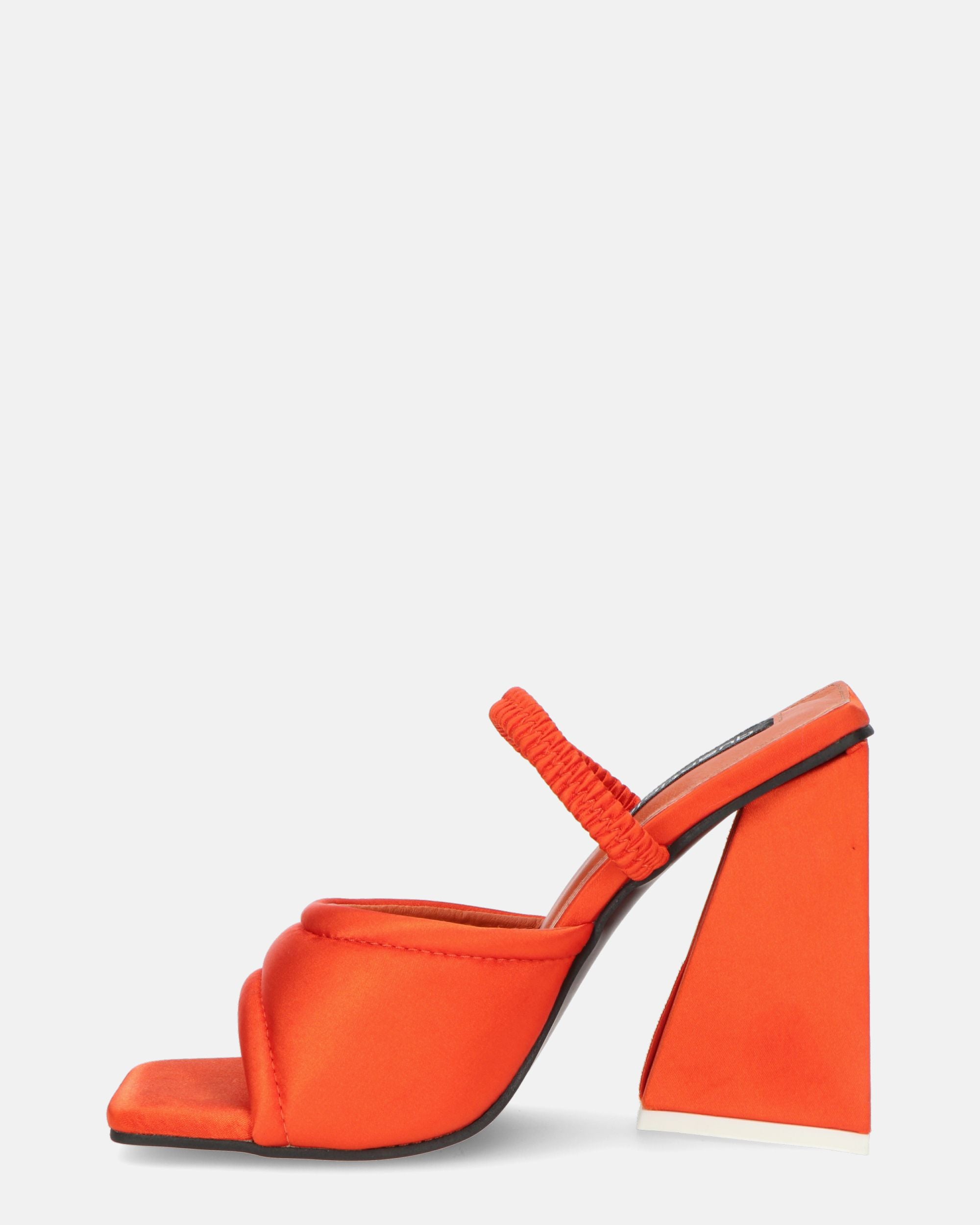 EMMI - orange heeled sandals with elastic