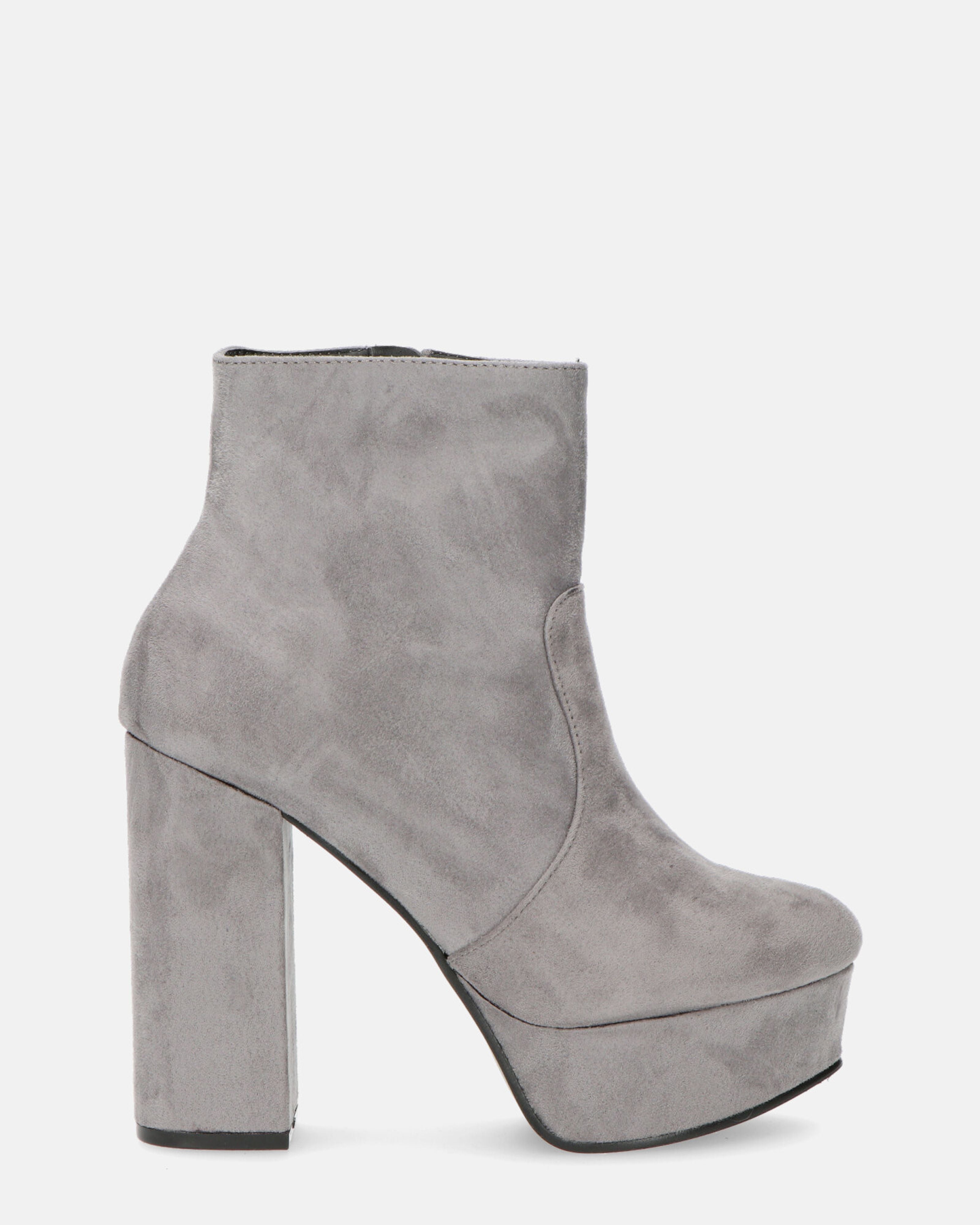 CHERIE - ankle boots in grey suede