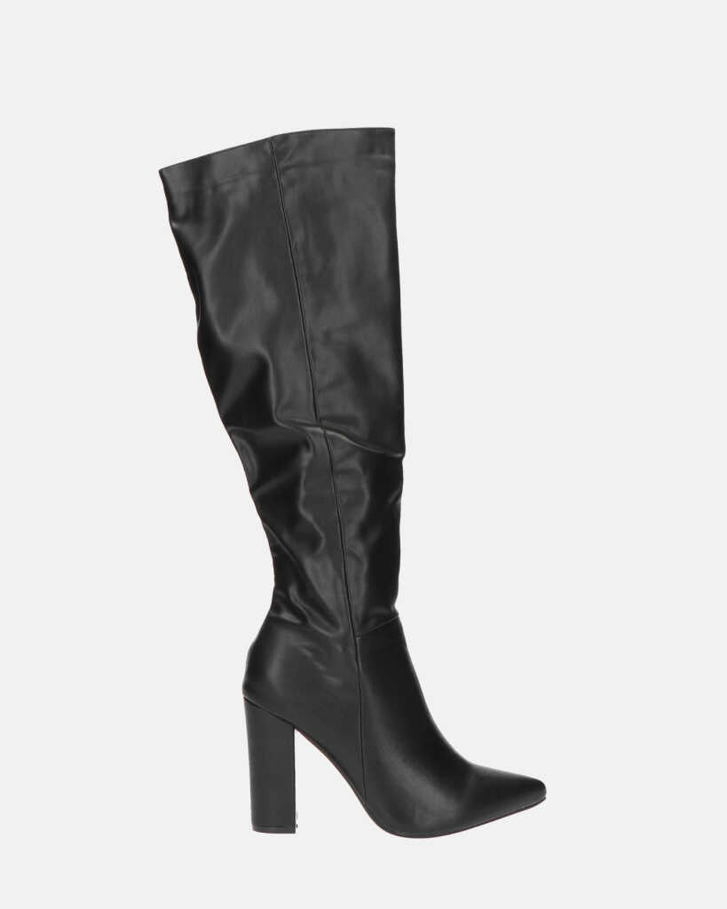 KSENIA - black pu high boots