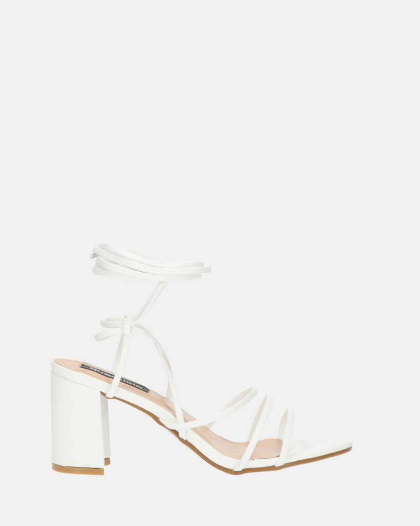 TALIA - heeled sandal in white
