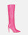 LOLY - pink crocodile print heel boot